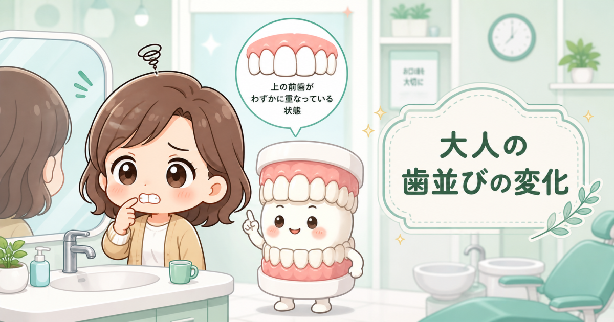 大人になって前歯がズレる原因は？歯並びが崩れる悪習慣と予防法