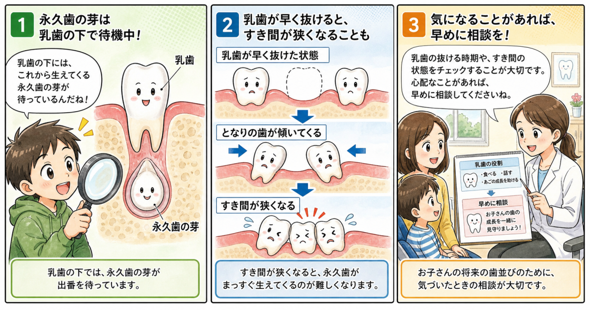 自宅で確認できる乳歯の初期むし歯チェック項目とSOSサイン